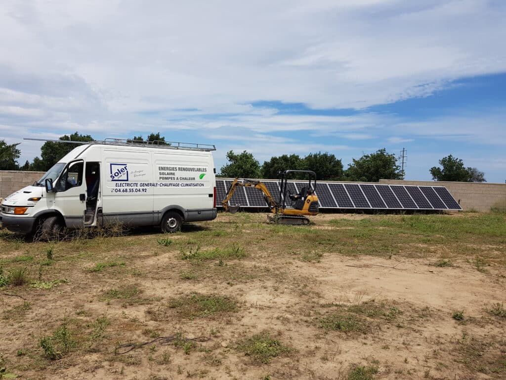 Chantier photovoltaïque à Saint-André