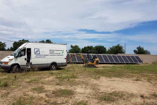 Chantier photovoltaïque à Saint-André